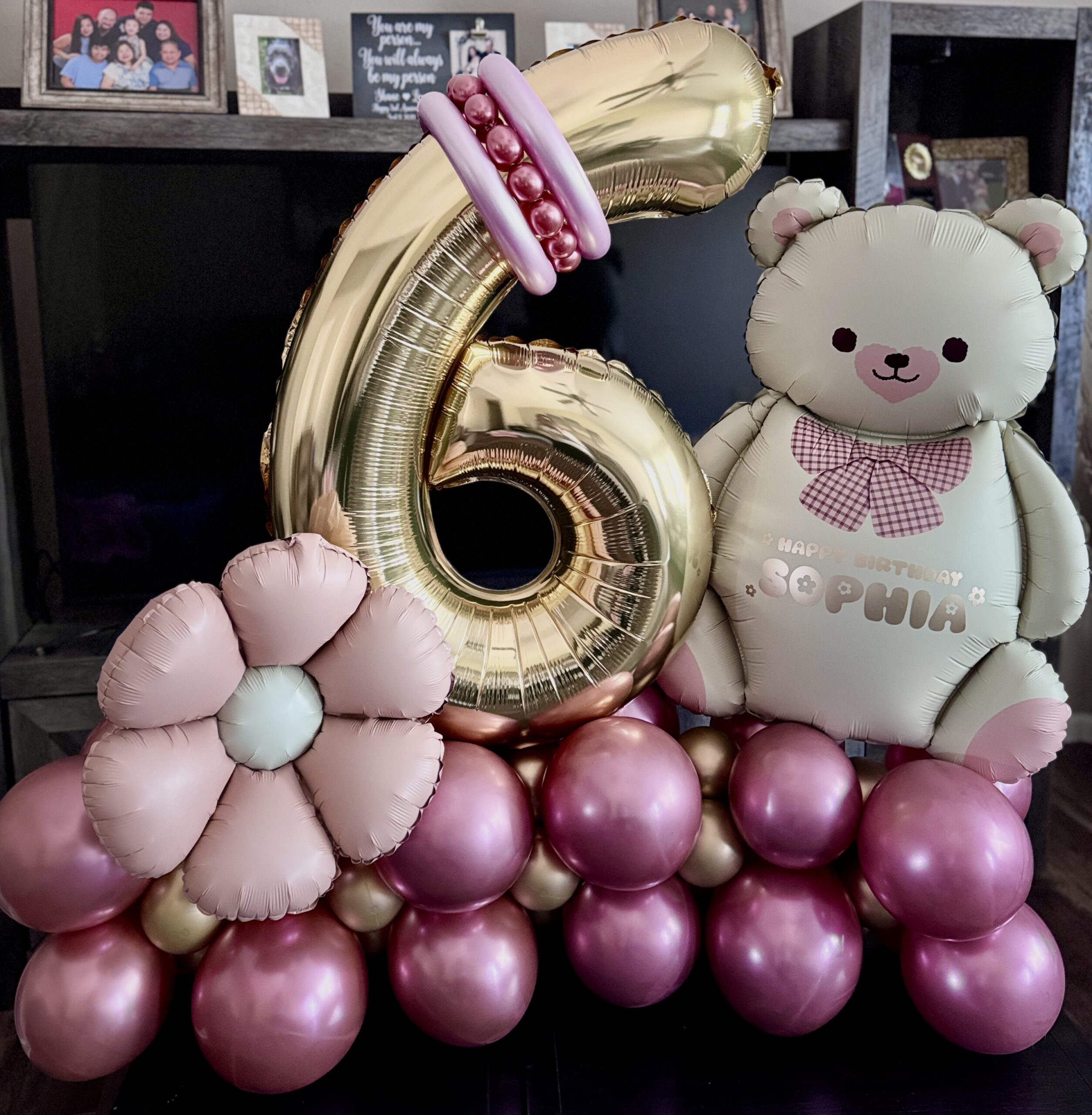 Birthday balloon number stack