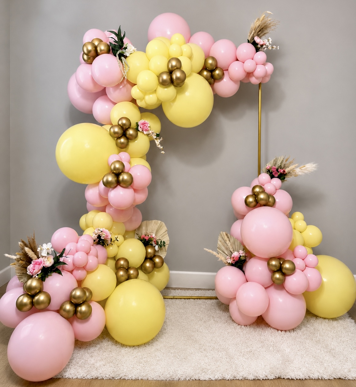 Elegant balloon décor for a bridal or baby shower